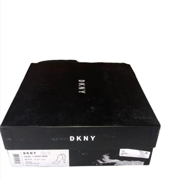 DKNY Brown Suede Colby T-Strap High Heels Sandals Size 5.5 - Picture 6 of 10